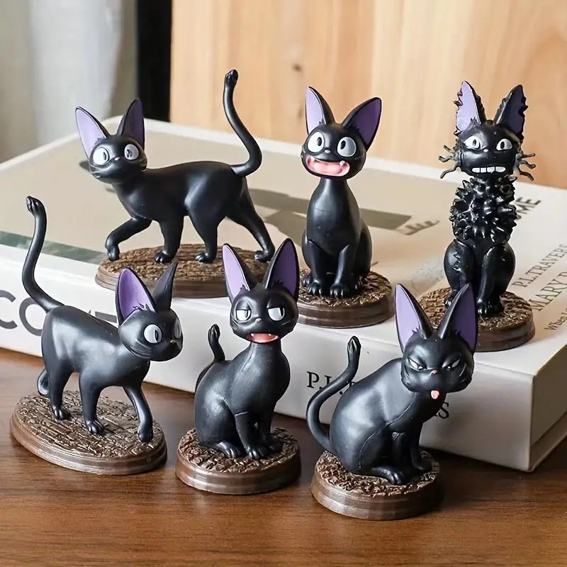 6 Piece Black Cat Doll Set