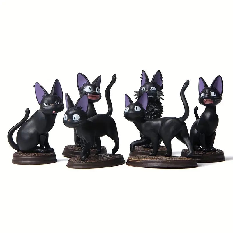 6 Piece Black Cat Doll Set