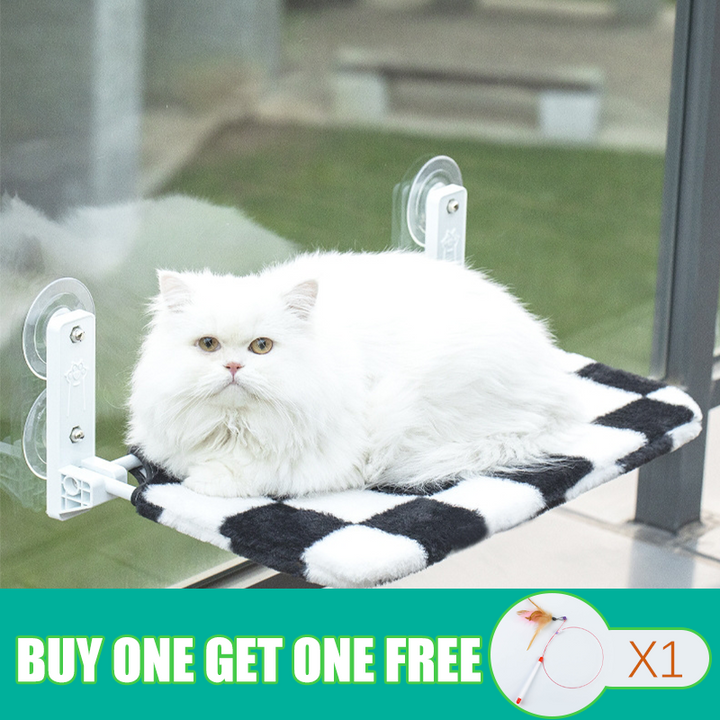 Foldable Cat Window Hammock with Steel Frame and 4 Strong Suction Cup Mount