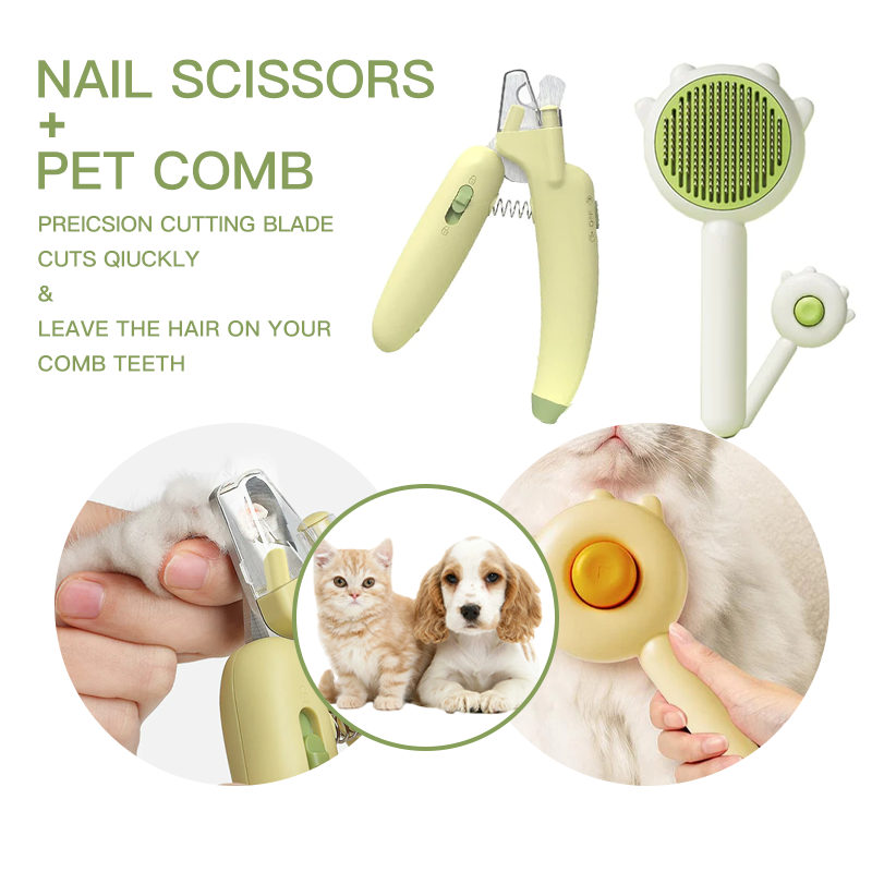 Pet Combing Brush, Gently Removes Loose Undercoat