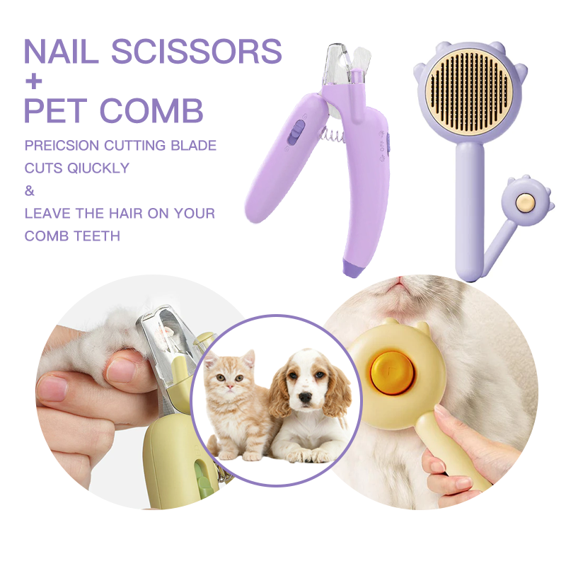 Pet Combing Brush, Gently Removes Loose Undercoat