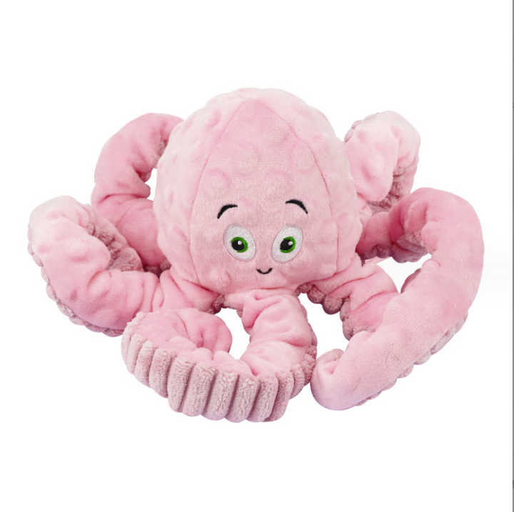 Squeaky Octopus Plush Toy for Large Breed Interactive Stuffed Dog Chew Toys