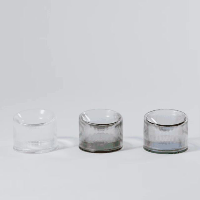 2-in-1 Elevated Glass Cat Bowl