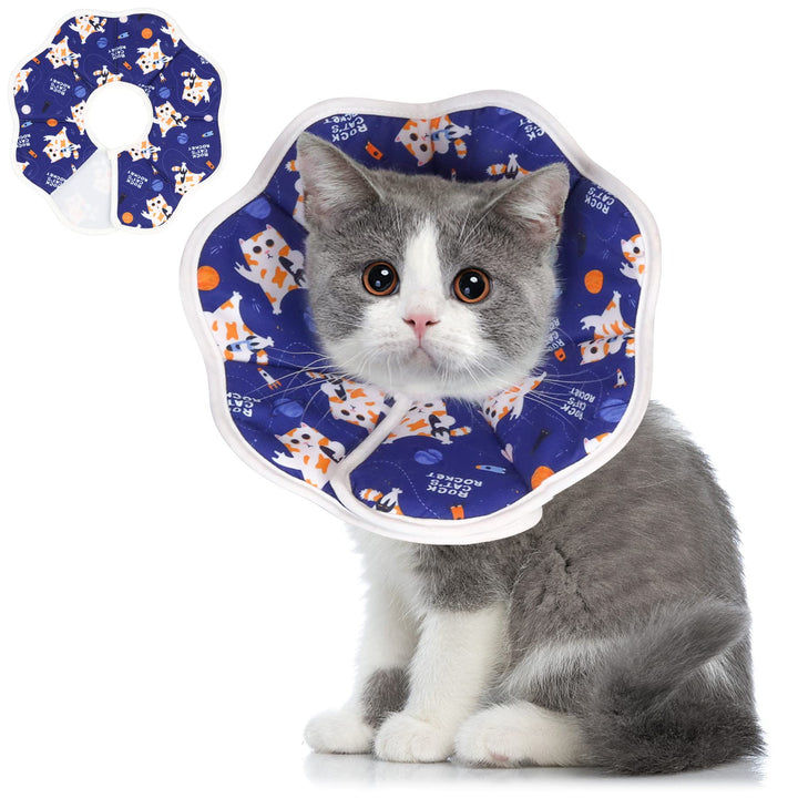 Comfortable  Adjustable Elizabethan Collar for Cat （2pack）