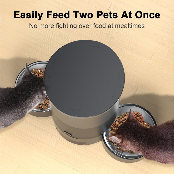 Smart App Automatic Pet Feeder for Two Cats