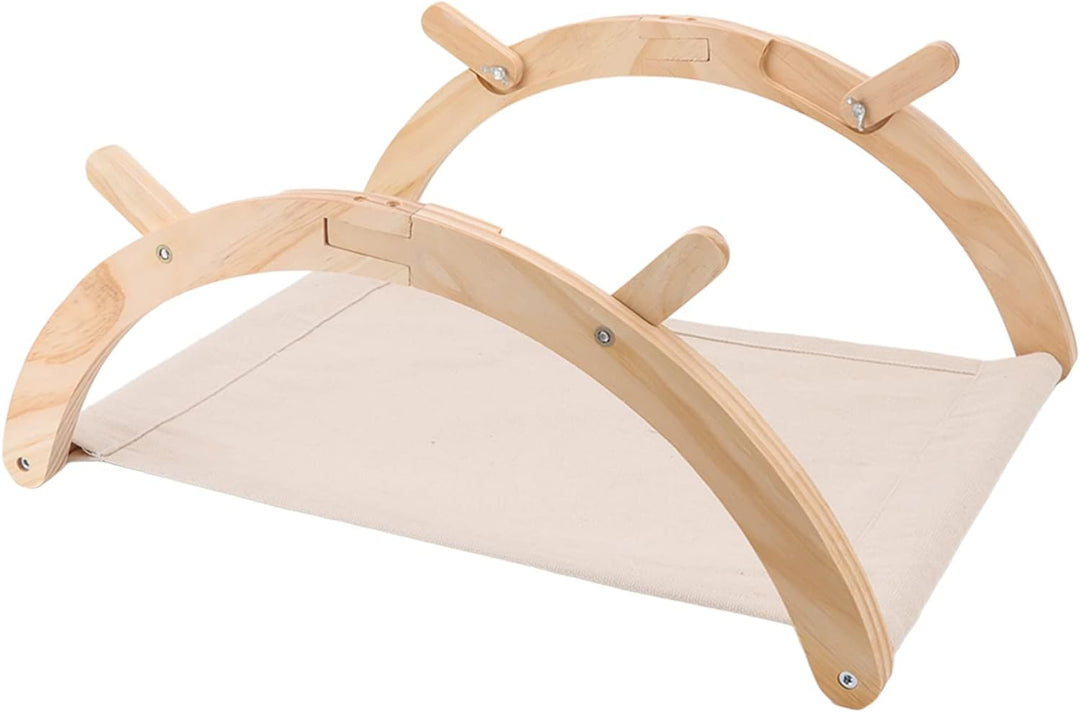 Cat Bed Prevent Slip Hammock Bed Wooden Frame Comfortable Cat Swing Chair Bed