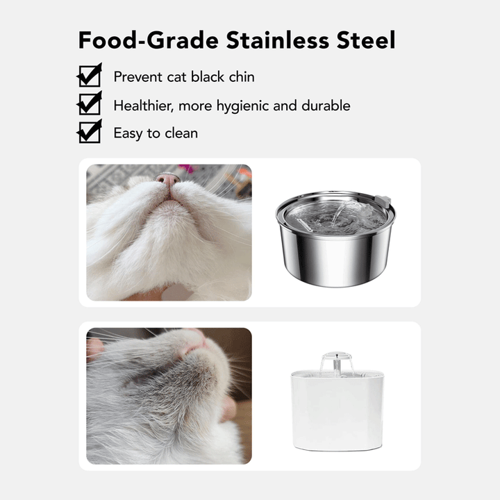 Automatic Stainless Steel Pet Water Fountain with Filter