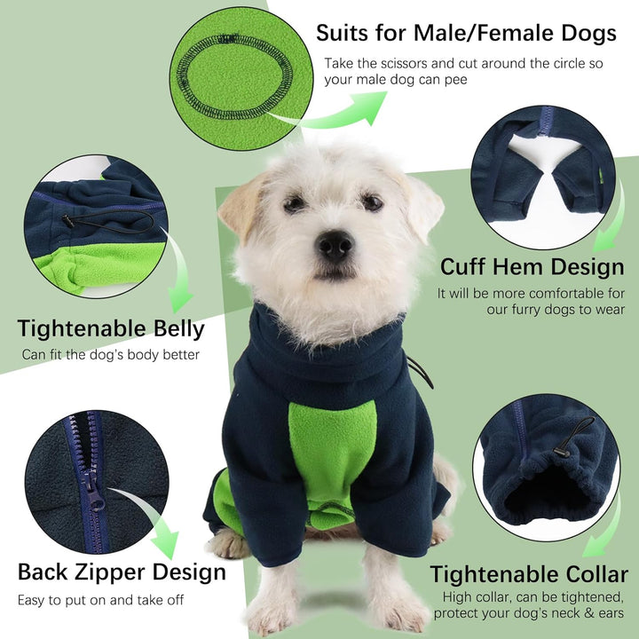 Dog Winter Coat Soft Fleece Pullover Pajamas