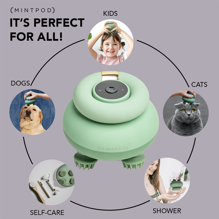 Electric Pet Massager for Cats and Dogs, Handheld Cat Head Waterproof