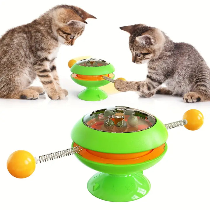 Pet Automatic Turntable Cat Teaser Toy, Catnip Interactive Toy for Cat