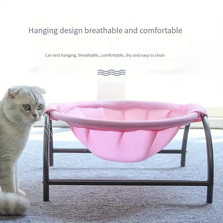 Pet Bed , Removable and Washable Summer Elevated Cat Bed