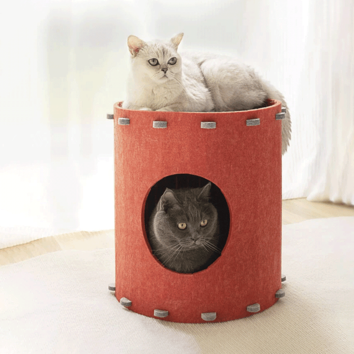 Assembled Pet Nest Scratch-resistant Felt Fabric Cat Nest