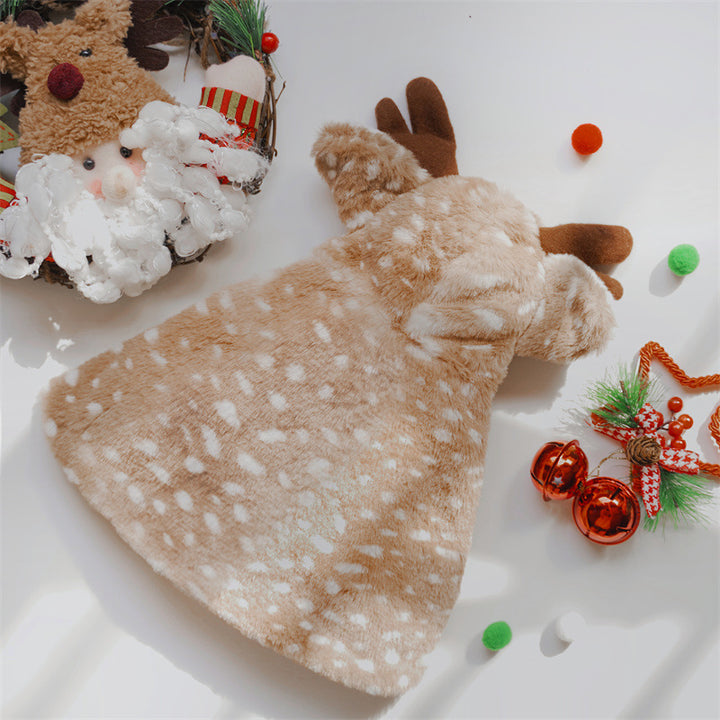 Pet Clothing Plush Elk Cape Dog & Cat Costumes