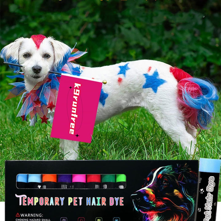 Washable Pet Fur Paint Dye For Your Pets Temporary Colors Hair Painting Pens– Set of 12