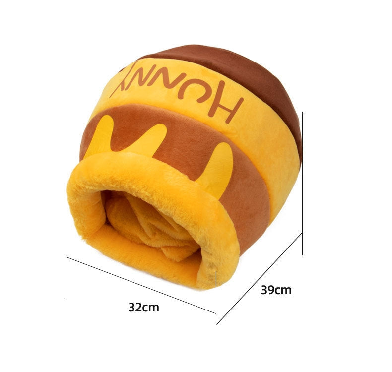 Honey Pot Cat Bed with Removable Cushion, for Small Pets