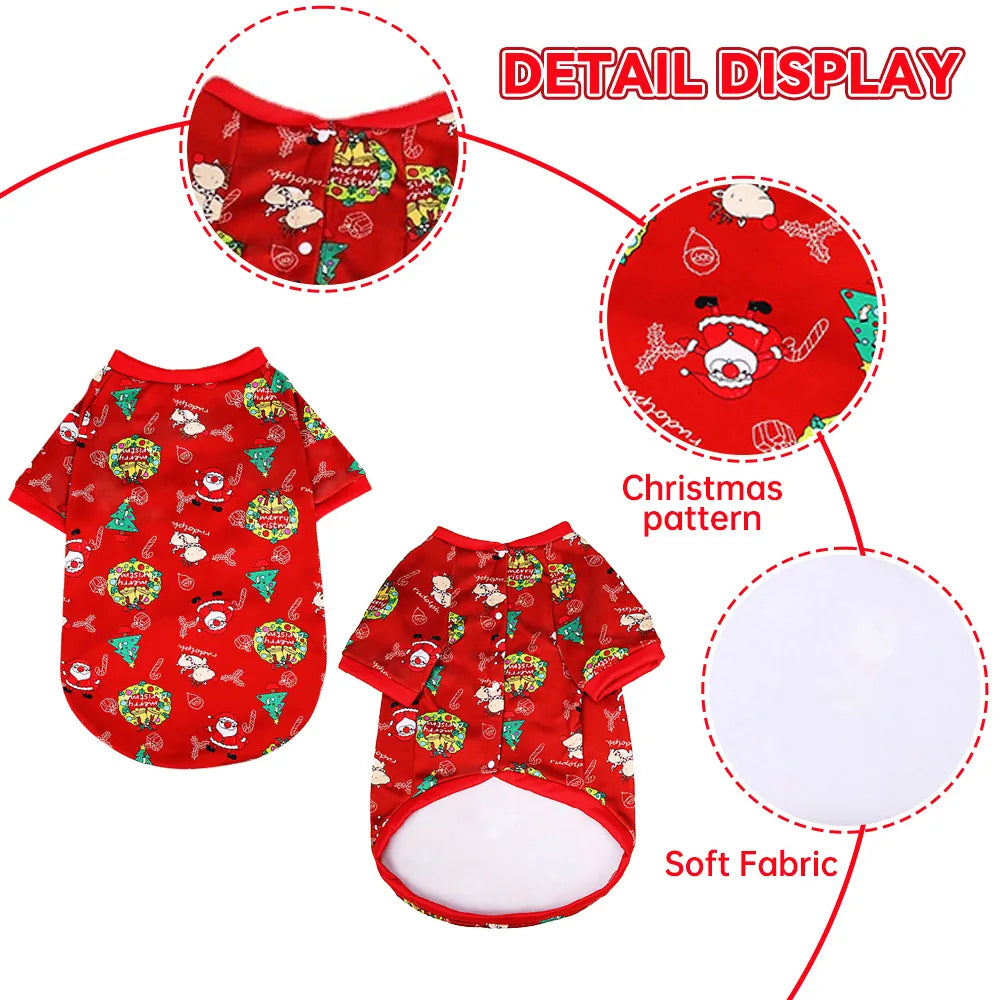 Large Dog Clothes,Pet Christmas Print Pet Jacket Costume for Christmas 3XL~8XL