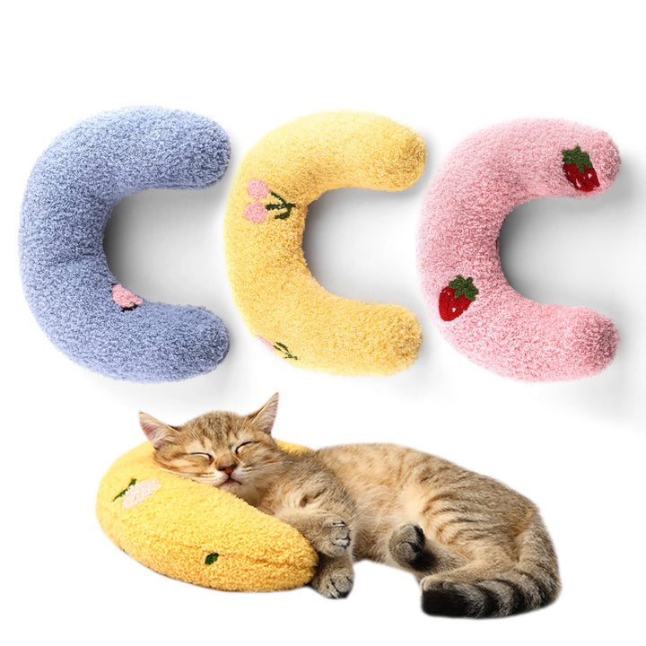 Pillows for Indoor Cats，Fluffy Cat Bed Pillow  3Pack(Pink&Blue&Yellow)