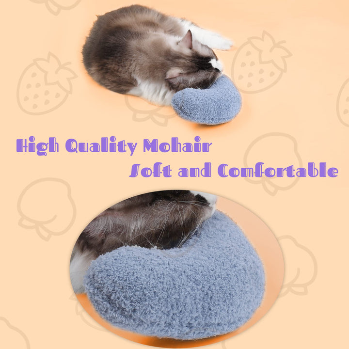 Pillows for Indoor Cats，Fluffy Cat Bed Pillow  3Pack(Pink&Blue&Yellow)