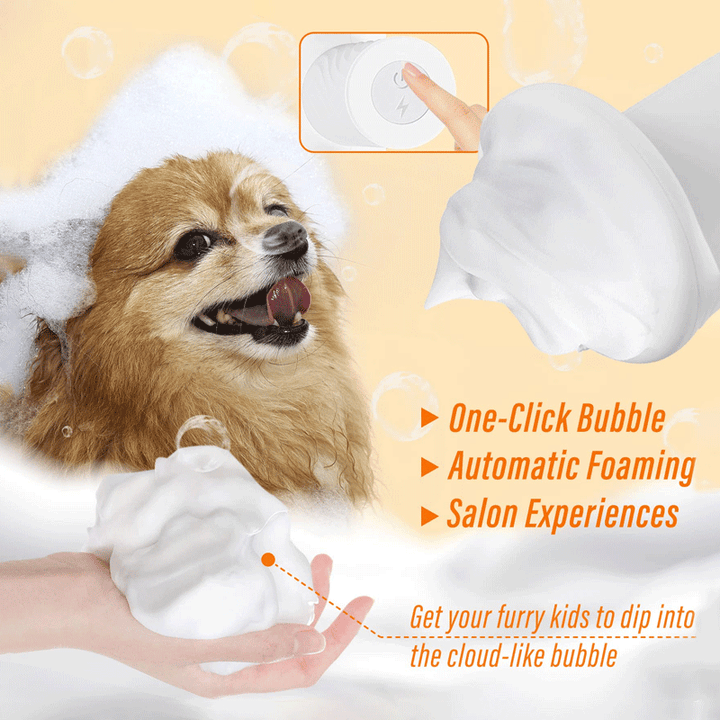 Wireless Auto-Foaming Dog Bath Brush Portable