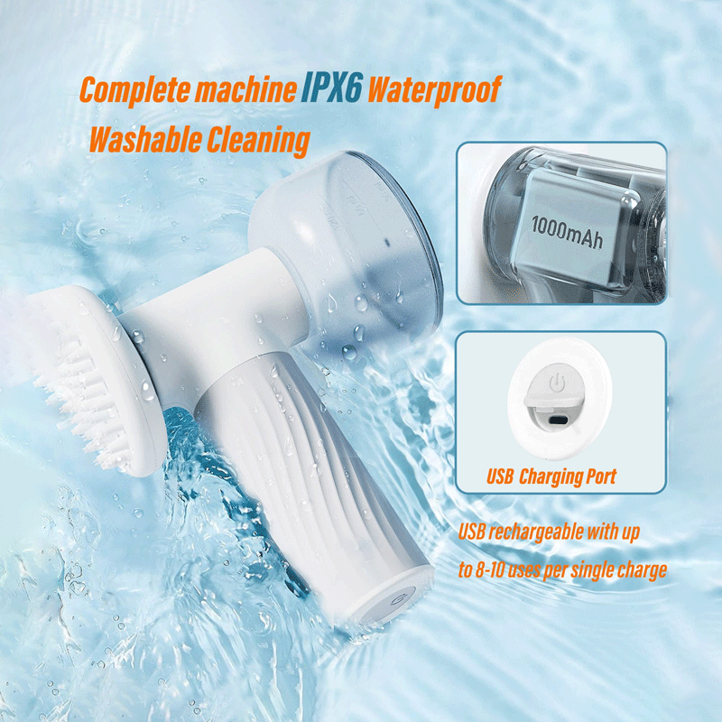 Wireless Auto-Foaming Dog Bath Brush Portable