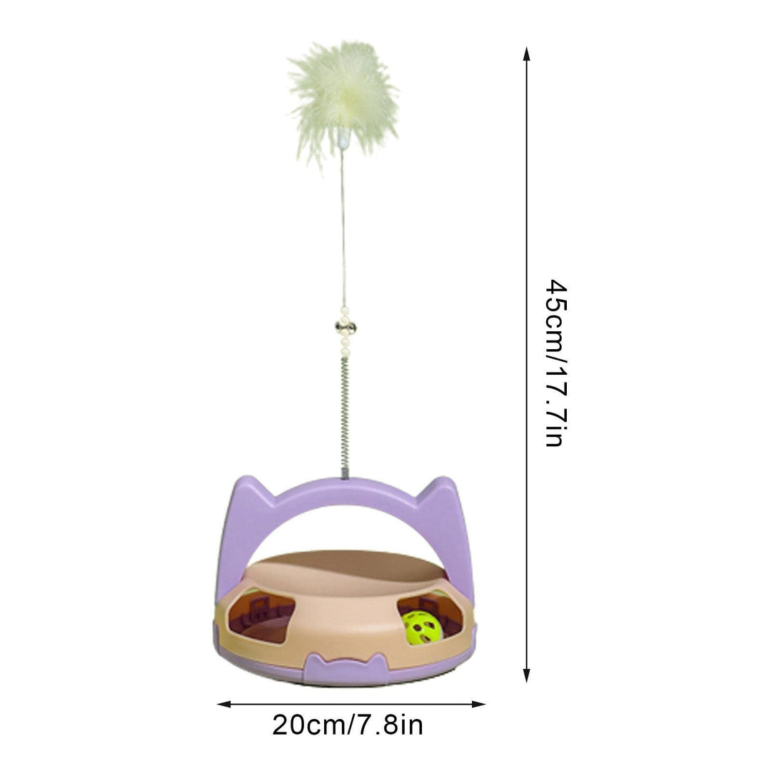 Funny Cat Stick Toy ,Teasing Stick Feathers Fun, Pet Bal Turntable