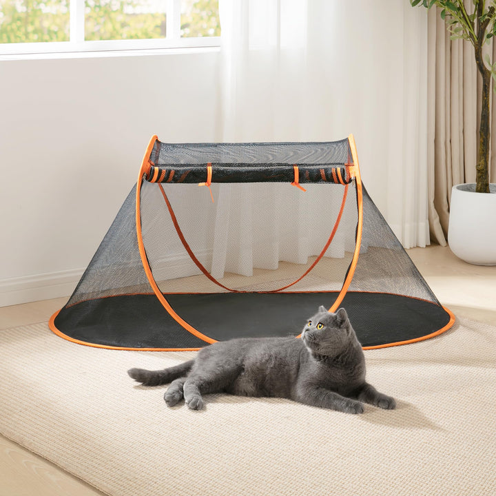 Pop Up Outdoor Cat Tent,Portable Outside Playpen