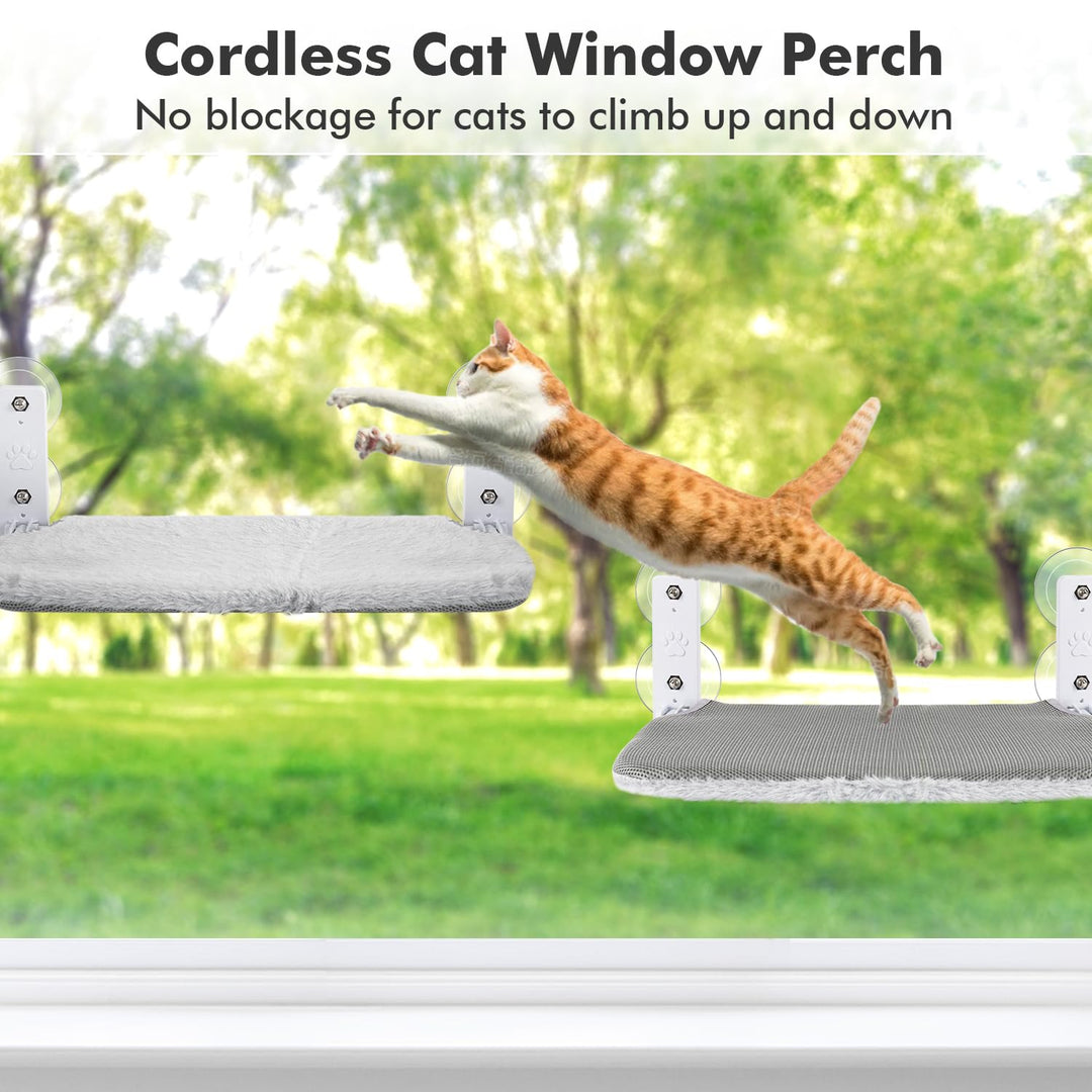 Foldable Cat Window Hammock with Steel Frame and 4 Strong Suction Cup Mount