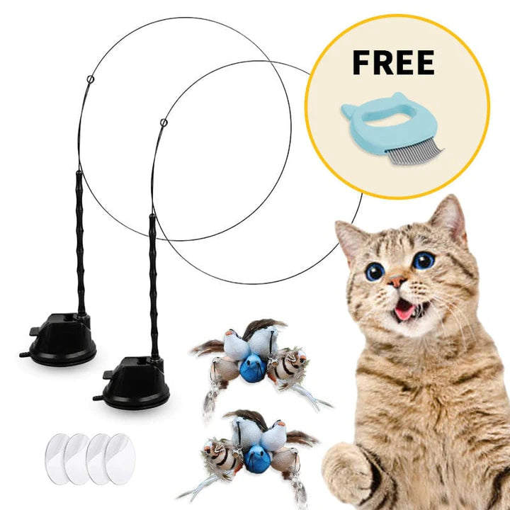 Interactive Bird Simulation Cat Toy Set