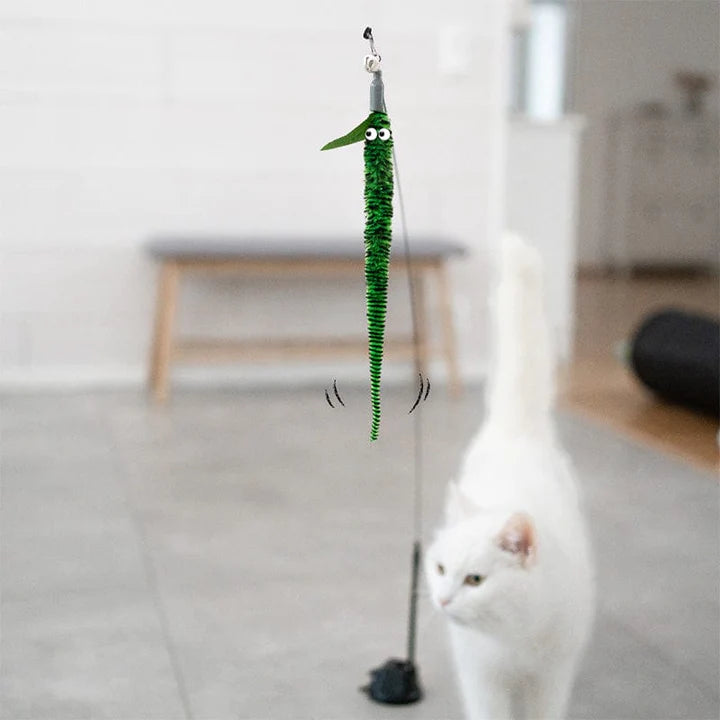 Interactive Worm Simulation Cat Toy Set