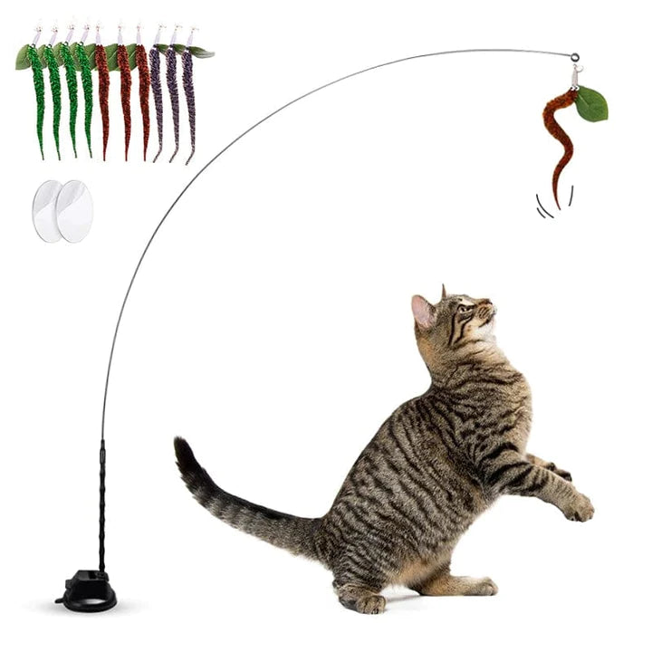 Interactive Worm Simulation Cat Toy Set