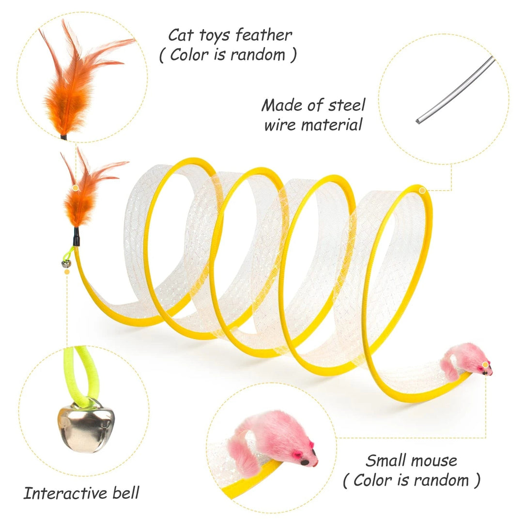 Folded Cat Tunnel Toy Spiral Tunnel